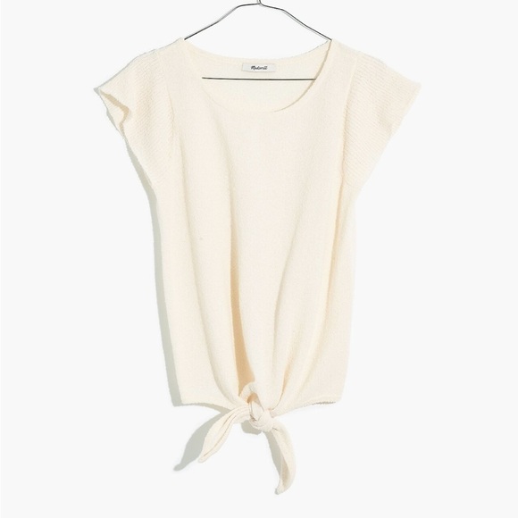 Madewell Tie-Front Marin Sweater Tee size XS - Picture 4 of 10
